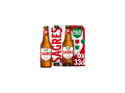 CERVEJA BRANCA SAGRES SIXPACK 33CL