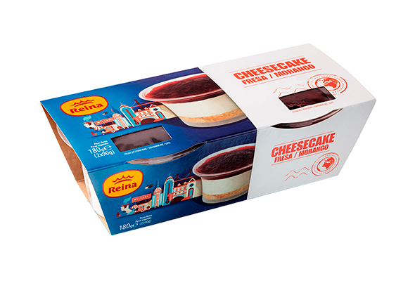CHEESE CAKE MORANGO REINA 2X90G