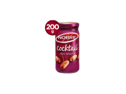 SALSICHA COCKTAIL FRASCO 200G NOBRE