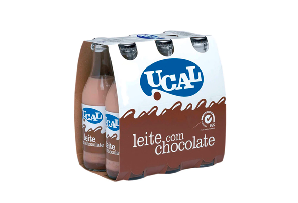 LEITE COM CHOCOLATE EM GARRAFA 1/4 TP SIXPACK UCAL
