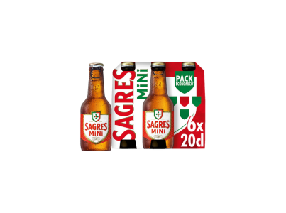 CERVEJA BRANCA SAGRES SIXPACK 20CL