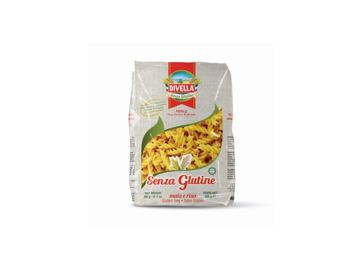 DIVELLA FUSILLI S/ GLÚTEN 400G