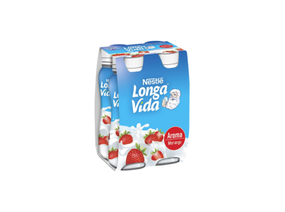 Iogurte Liq Morango 4X160G Longa Vida