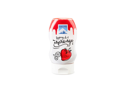 Topping Morango 365G Branca De Neve