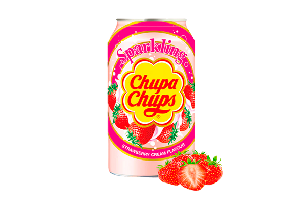 BD CHUPA CHUPS NATA/MORANGO 345ML CX24