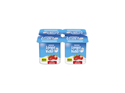 Iogurte Aroma Morango 4X120G Longa Vida