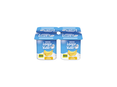 Iogurte Aroma Banana 4X120G Longa Vida
