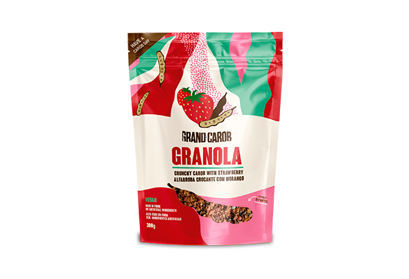 Grandcarob Granola Alfarroba Morango Distribuicao