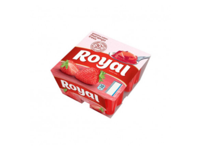 GELATINA RTE MORANGO 4X90G ROYAL