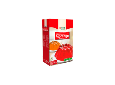 GELATINA MORANGO 5X250G BFOOD