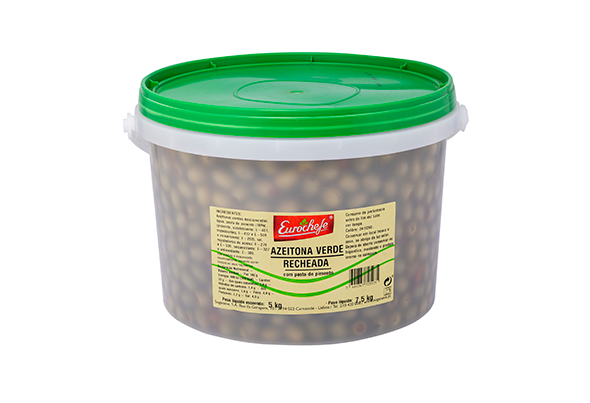 AZEITONA VERDE RECHEADA PIMENTO 5KG EUROCHEFE