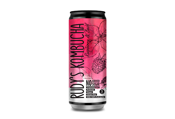 RUDY'S KOMBUCHA FRAMB/MANJER 330ML CX24