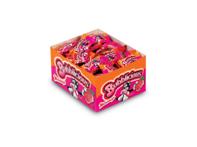 PASTILHAS BUBBLICIOUS MORANGO CX 100