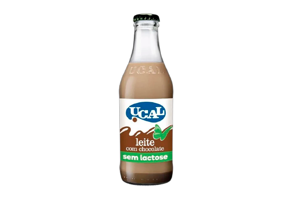 LEITE COM CHOCOLATE EM GARRAFA 250ML S/LACTOSE UCAL