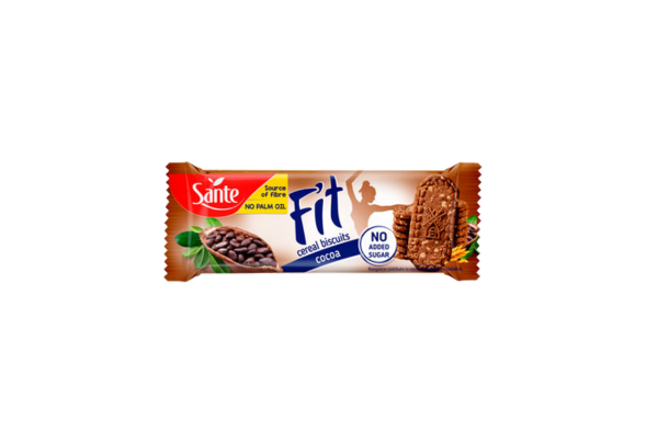 654021 BOLACHA FIT CEREAIS CACAU SANTE 50G CX20