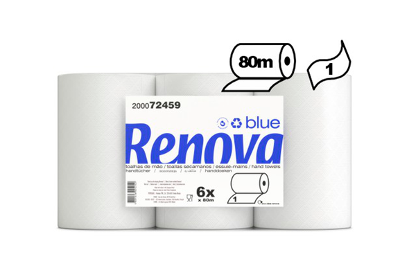 TOALHA DE MÃO EM ROLO 80M 1F RENOVA