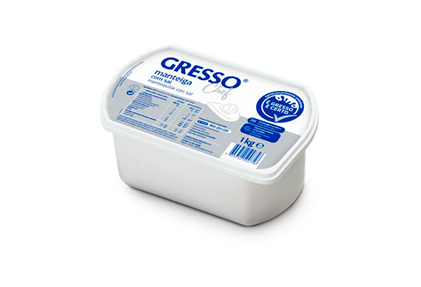 123569 Manteiga C Sal 1Kg 6 Un Cx Gresso Chef