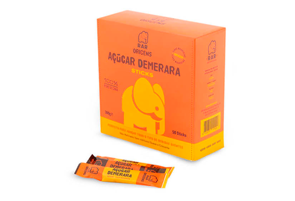 AÇÚCAR DEMERARA EM STICKS DE 6G RAR