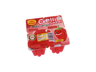 GELATINA GELLI SWEET MORANGO 4X90G VE