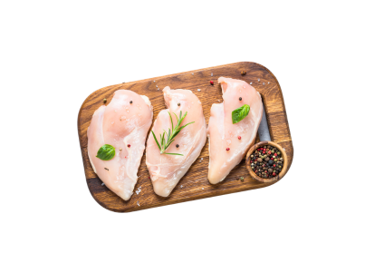 BIFE DE FRANGO CONG. 90GR +/- CX 6 KG