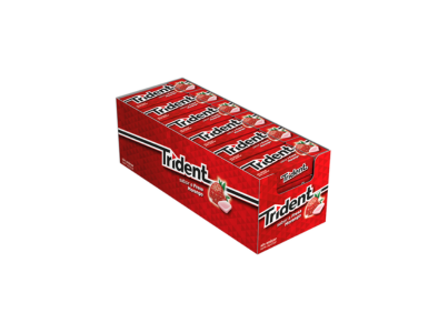 Trident Drageias Fruit Morango Cx 24